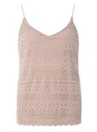 Dorothy Perkins *vera Moda Mink Crochet Camisole Top