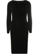 Dorothy Perkins Black Shimmer Cowl Neck Midi Dress