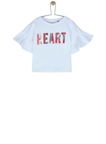 Dorothy Perkins *girls White Heart Frill Tee 