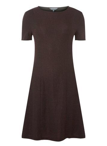 Dorothy Perkins *tall Pink Glitter Mariah Skater Dress
