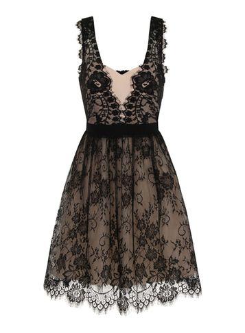 Dorothy Perkins *little Mistress Monochrome Overlay Dress