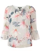 Dorothy Perkins *billie & Blossom Grey Floral Printed Blouse