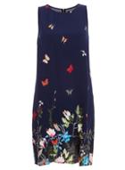 *quiz Blue Butterfly Print Shift Dress