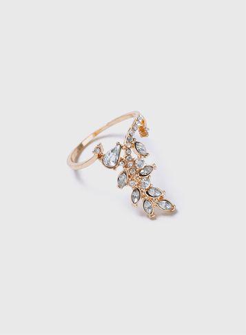 Dorothy Perkins Rhinestone Leaf Ring