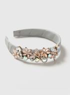 Dorothy Perkins Grey Fabric Jewelled Headband