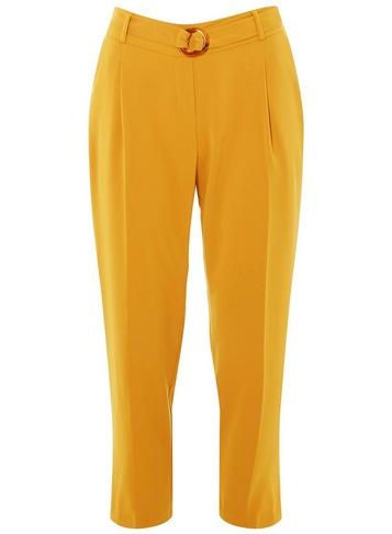 Dorothy Perkins Yellow Belted Tapered Trousers