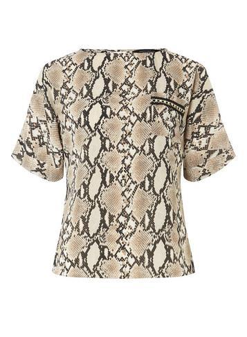 Dorothy Perkins Multi Coloured Snake Print Pocket Trim T-shirt