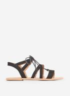 Dorothy Perkins Black 'joy' Leather Lace Up Sandals