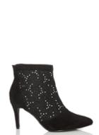 Dorothy Perkins *quiz Black Diamante Lace Ankle Boots