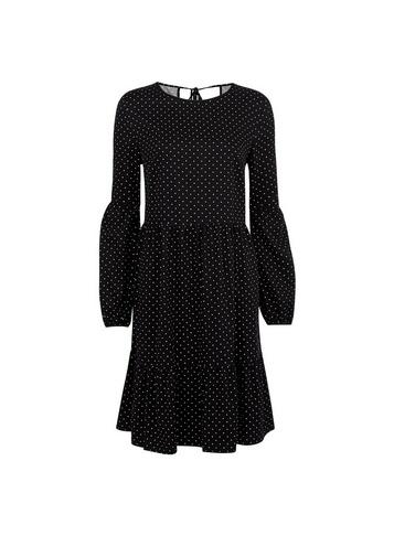 Dorothy Perkins *tall Black Spot Print Smock Dress