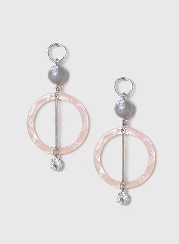 Dorothy Perkins Pink Circle Drop Earrings