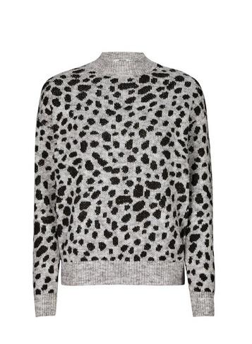 Dorothy Perkins Petite Multi Colour Leopard Print Chunky Spandex Jumper