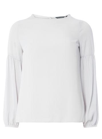 Dorothy Perkins Silver Balloon Sleeve Top