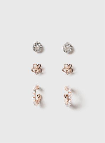 Dorothy Perkins Floral Hoop Earring Pack