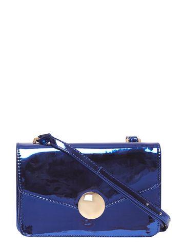 Dorothy Perkins Blue Metallic Lock Cross Body Bag