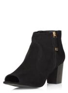 Dorothy Perkins Black 'alpha' Peep Toe Boots