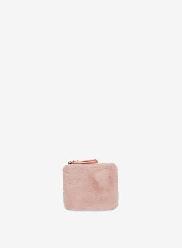 Dorothy Perkins Blush Faux Fur Zip Top Purse
