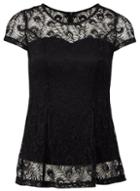 *izabel London Black Lace Yoke Top