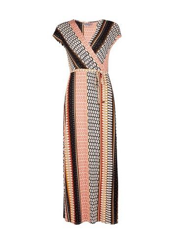 Dorothy Perkins Petite Multi Colour Geometric Print Maxi Dress