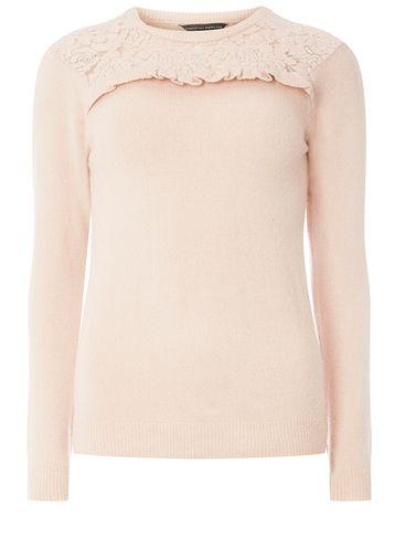 Dorothy Perkins Blush Sequin Lace Yoke Jumper