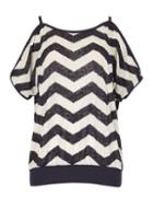 Dorothy Perkins *izabel London Multi Navy Shoulder Top