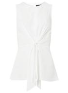 Dorothy Perkins Ivory Tie Front Sleevless Top