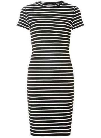 Dorothy Perkins Black Stripe Ribbed Bodycon Dress