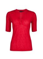 Dorothy Perkins Berry Nehru Collar Half Sleeve Top