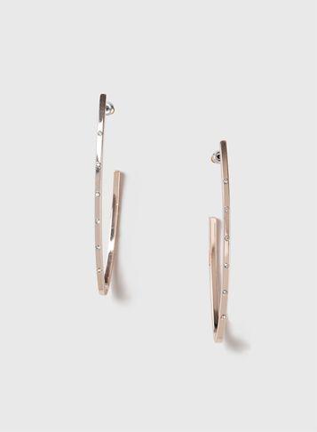 Dorothy Perkins Rhinestone Oval Hoop Earrings