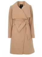 Dorothy Perkins Camel Belted Wrap Front Coat