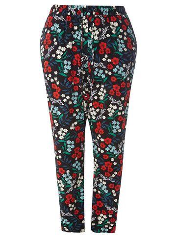 Dorothy Perkins *juna Rose Black Floral Trousers