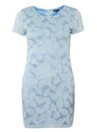 Dorothy Perkins *tenki Light Blue Leaf Dress