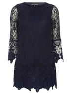 Dorothy Perkins *mela Navy Lace Detail Dress
