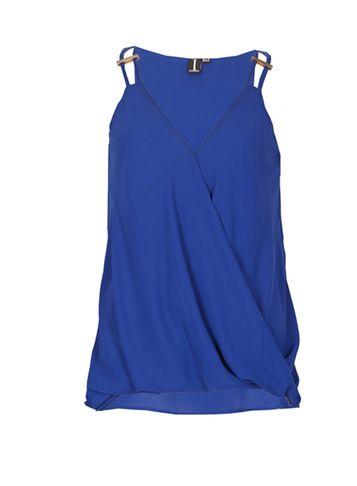 Dorothy Perkins *izabel London Blue Buckle Detail Top