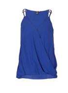 Dorothy Perkins *izabel London Blue Buckle Detail Top