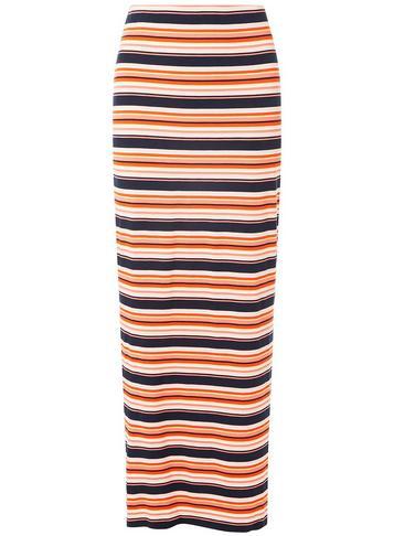 Dorothy Perkins Mulit Coloured Bright Striped Maxi Skirt