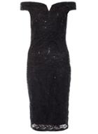Dorothy Perkins *quiz Black Sequin Midi Bodycon Dress