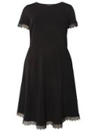 Dorothy Perkins Dp Curve Black Lace Trim Dress