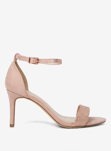 Dorothy Perkins Nude 'bling' Heeled Sandals