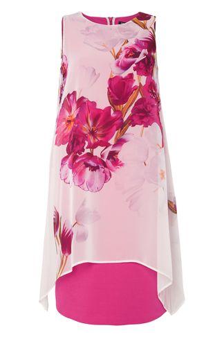 Dorothy Perkins *roman Originals Orchid Floral Print Shift Dress