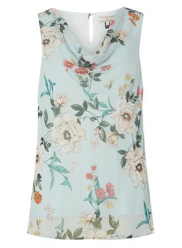 Dorothy Perkins *billie & Blossom Tall Sage Floral Print Top