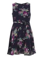 Dorothy Perkins *navy Brid Print Dress.