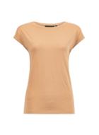 Dorothy Perkins Camel Roll Sleeve T-shirt