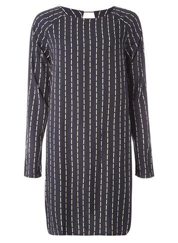 Dorothy Perkins *vila Blue Stitch Print Dress