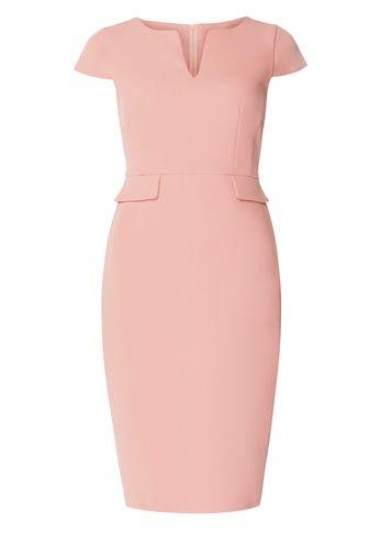 Dorothy Perkins Rose Crepe Peplum Pencil Dress