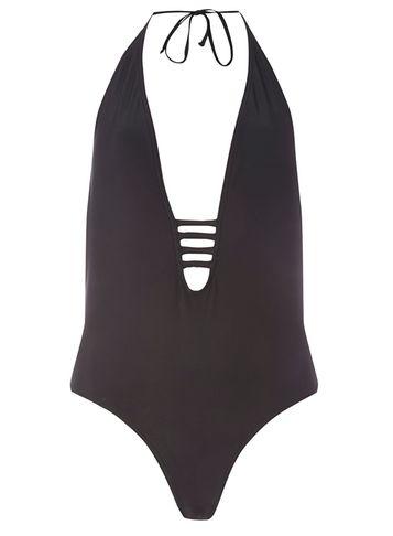 Dorothy Perkins *noisy May Black Plunge One Piece Swimsuit