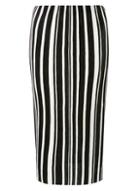 Dorothy Perkins Monochrome Stripe Plise Tube Skirt
