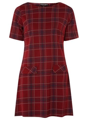 Dorothy Perkins Wine Red Checked Tunic