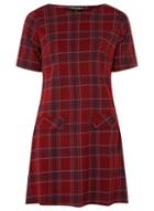 Dorothy Perkins Wine Red Checked Tunic