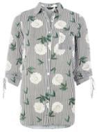 Dorothy Perkins Stripe Floral Print Longline Shirt